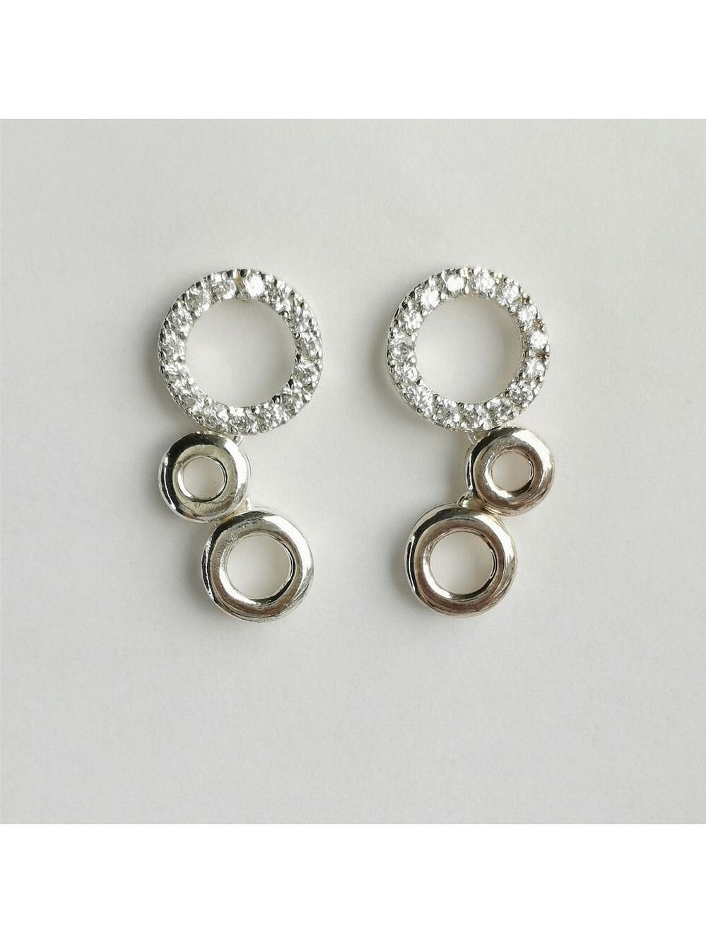 Bubbles In Sterling silver CZ Stud earrings 🆕